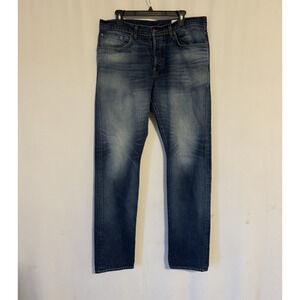 Imogene & Willie Jeans 35 Charlie Mens Blue Faded Straight Button Fly